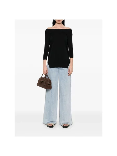 Haftowany sweter Ermanno Scervino czarny