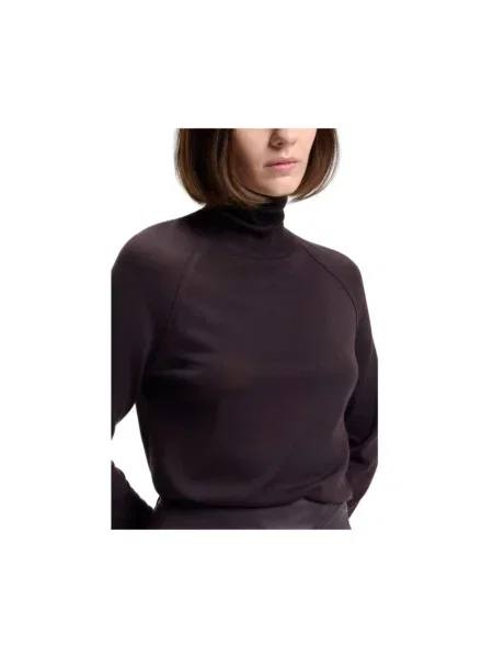 Sweter Hugo wełniany fioletowy