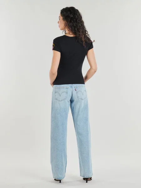 Desigual Tricou TS_DUBLIN Negru Casual Fit roz