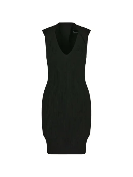 Rochie mini Balmain cu decolteu în V de costum negru