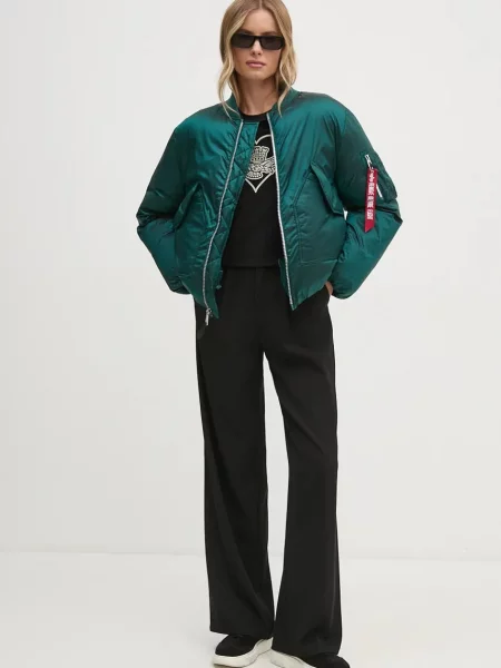 Яке Alpha Industries тюркоазено зимен модел с уголемена кройка