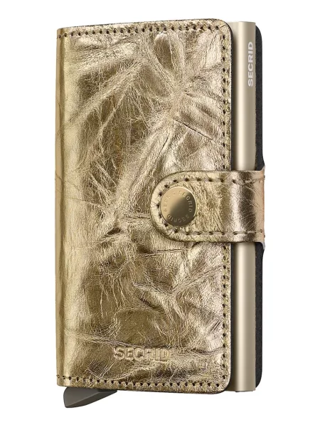 Portofel Secrid Miniwallet Crunch Gold negru