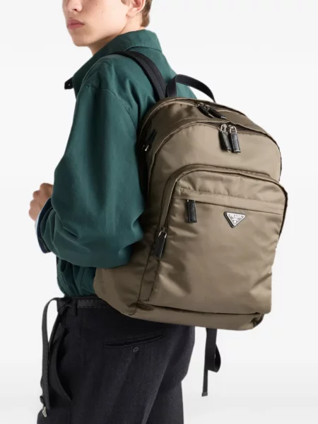 Rucsac Prada din piele gri