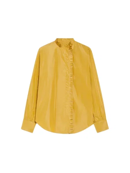 Jedwabna koszula Max Mara żółta