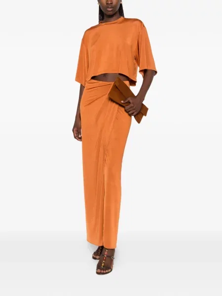 Rochie The Andamane drapată portocaliu
