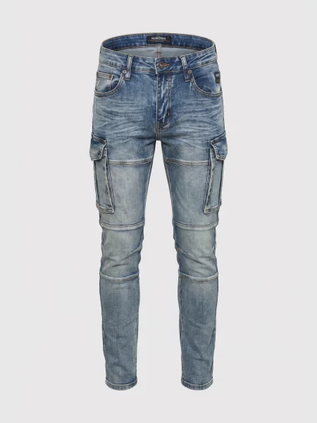 KOROSHI Jeans deschis albastru
