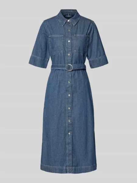 Sukienka jeansowa Fit and Flare z czystej bawełny Tommy Hilfiger