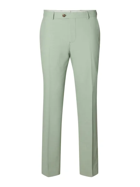 SELECTED Kalhoty s puky SLHNEIL pastelově zelená