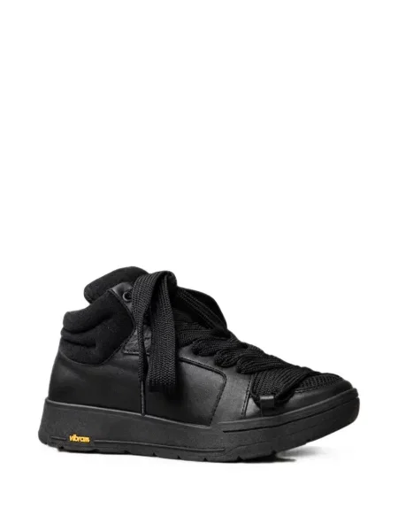 Δερμάτινα sneakers Yohji Yamamoto με κορδόνια μαύρο