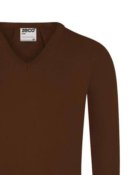 Sweter dziecięcy Zeco Schoolwear brązowy