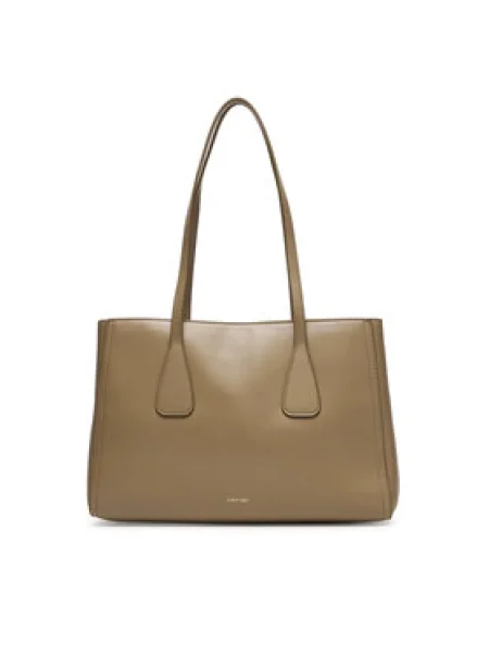 Calvin Klein Kabelka Ck Medium Work Tote béžová