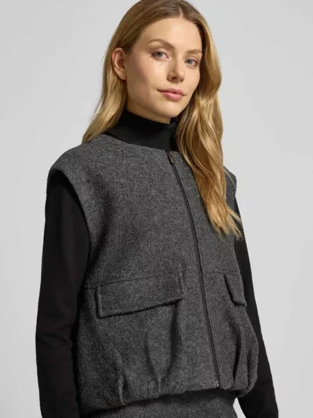 Kamizelka o kroju regular fit z mieszanki i wełny model ‘Womaya’ Opus
