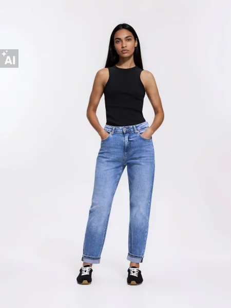 Reserved Джинси relaxed slim синій