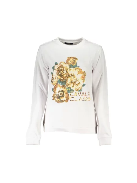 Bluza Cavalli Class z nadrukiem biała