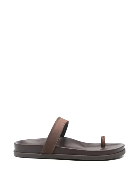 Sandale Ancient Greek Sandals din satin cu bretele maro