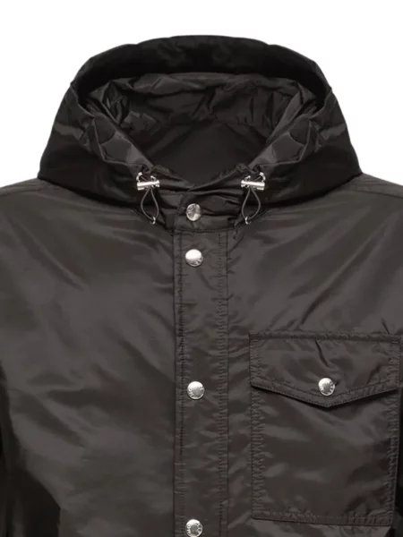 Geacă Moncler cu glugă negru