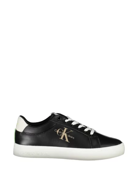 Top Calvin Klein cu șireturi din dantelă negru