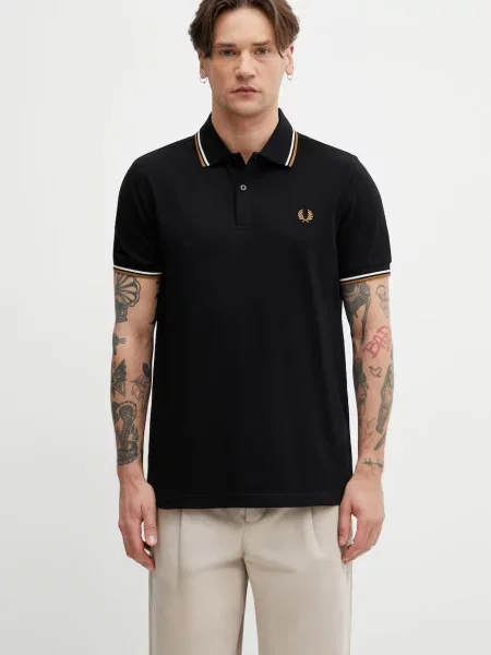 Tricou FRED PERRY Twin Tipped Fred Perry Shirt Black L negru