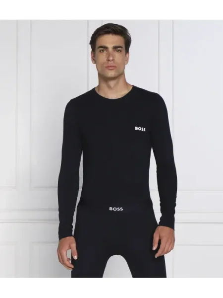 Tricou mânecă lungă Boss Black negru
