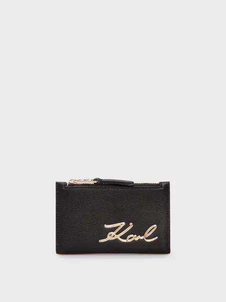 Кожаный кошелек Karl Lagerfeld черный