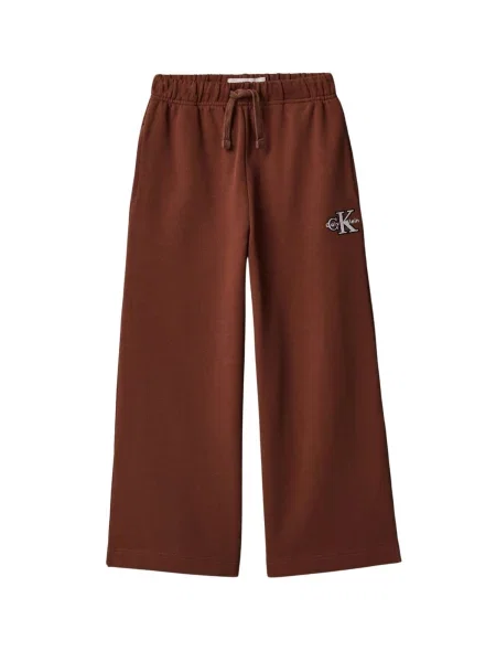 Teplákové kalhoty Calvin Klein Jeans hnědé