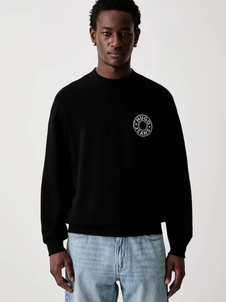 Hugo Blue Hanorac Nedos | Relaxed fit negru