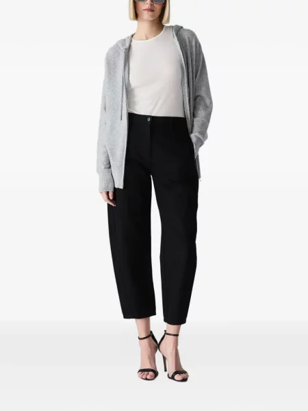 Hanorac cu glugă Vera Wang tricotate gri