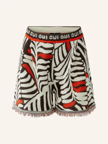 Oui Szorty Z Brokatową Przędzą braun czerwone