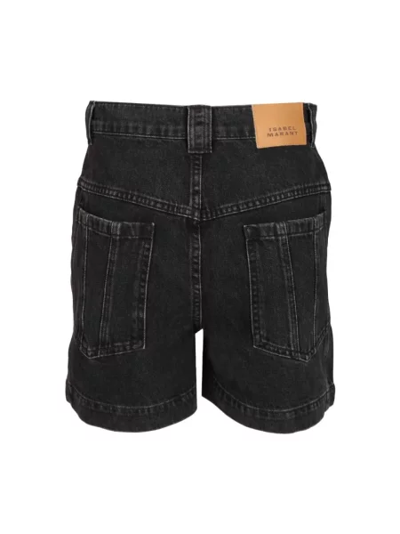 Szorty jeansowe Marant Etoile z 5 kieszeniami czarne
