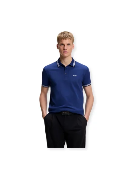 Koszulka polo o kroju regular fit z czystej bawełny model „PADDY” Boss Green niebieska