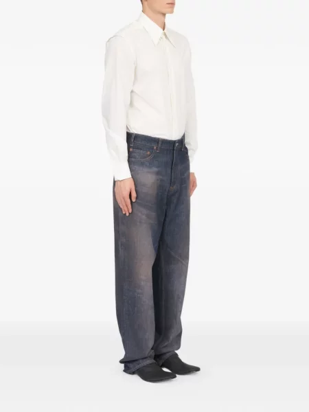 Pantaloni Mm6 Maison Margiela albastru
