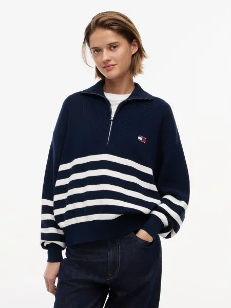 Pulover Tommy Jeans albastru