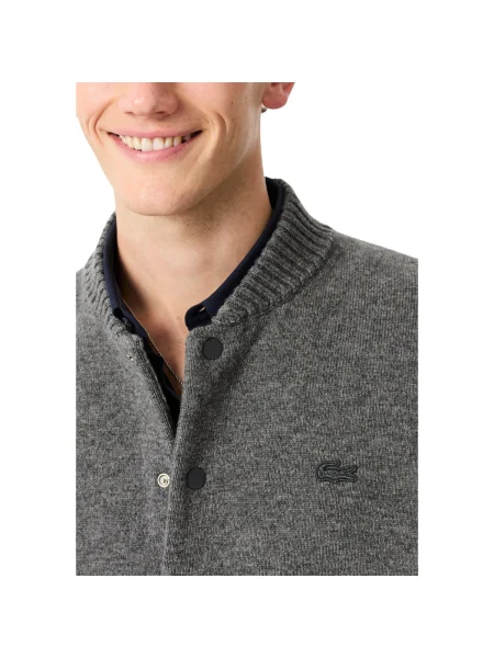 Cardigan Lacoste de lână gri