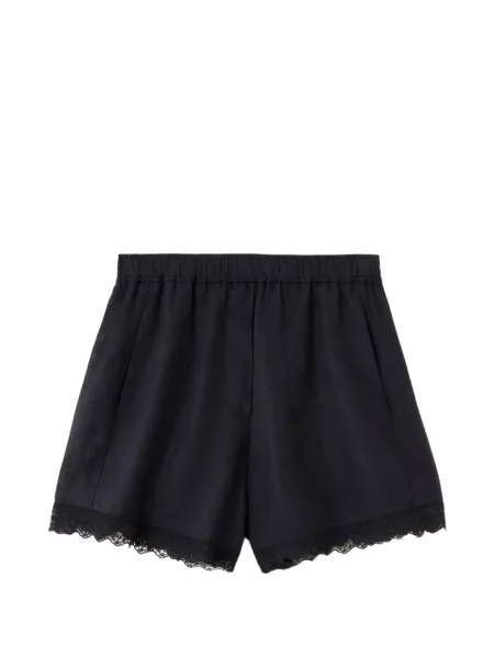 Pantaloni scurți Ganni din dantelă negru