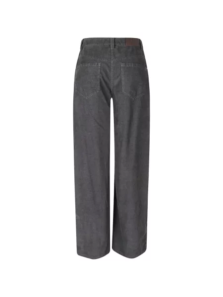 Pantaloni Brunello Cucinelli de catifea cord gri