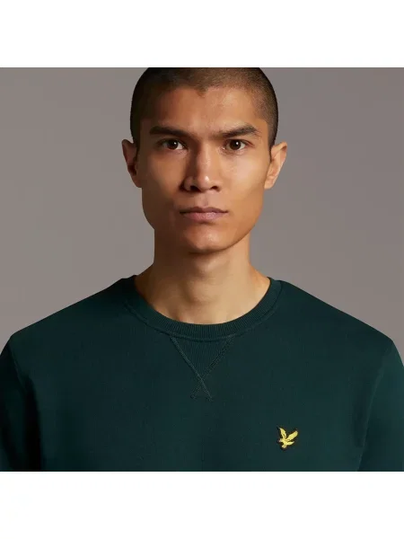 Bluza Lyle & Scott z dekoltem w kształcie litery U zielona