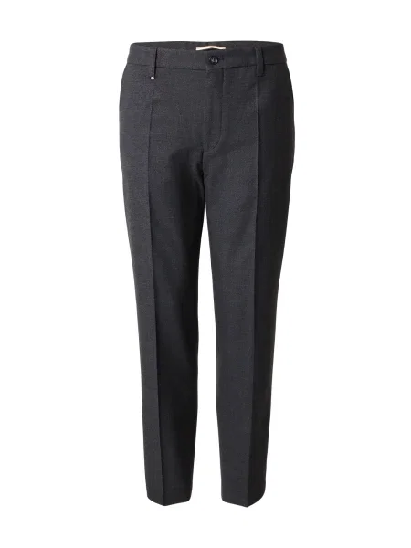 BOSS Black Nohavice s pukmi antracitová čierna