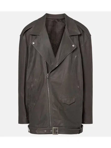 Kurtka skórzana Rick Owens szara