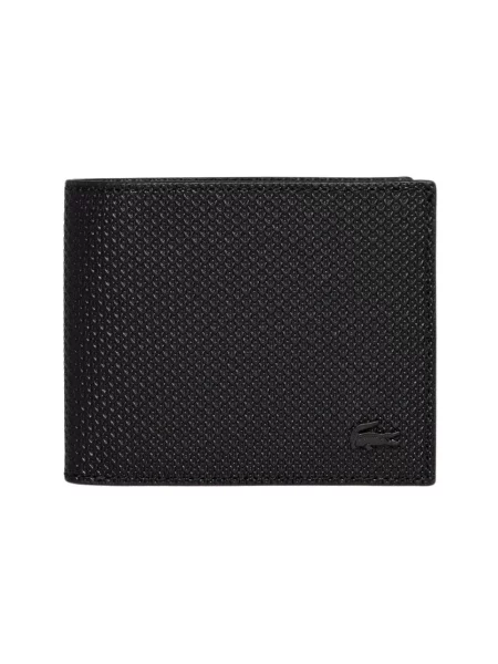 Lacoste Portfel skórzany czarny