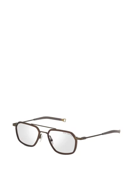 Ochelari de soare Dita Eyewear cu imprimeu geometric maro