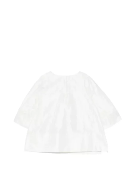 Top Shiatzy Chen cu broderie din satin alb