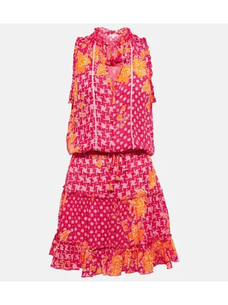 Rochie Poupette St Barth cu model floral roz