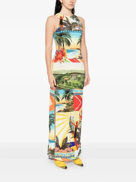 Rochie maxi Alice + Olivia de costum verde
