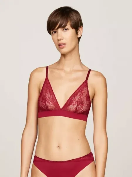 Tommy Hilfiger De dantelă sutien bordo