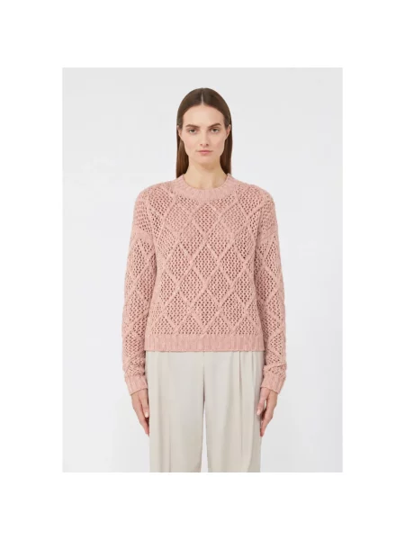 Sweter Max Mara Studio wełniany różowy