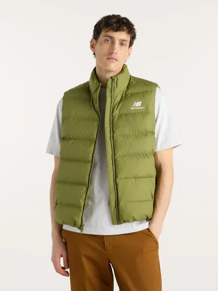 Утеплений жилет New Balance Boston Puffer перероблений зелений