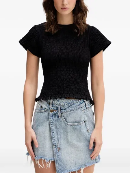 Tricou Vetements cu volane negru