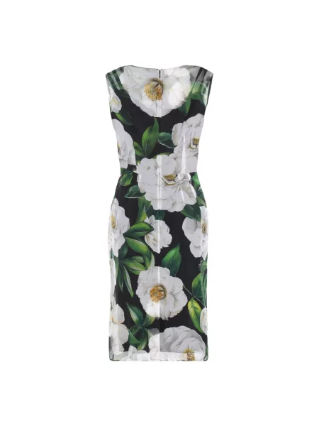 Jedwabna sukienka Dolce And Gabbana czarna