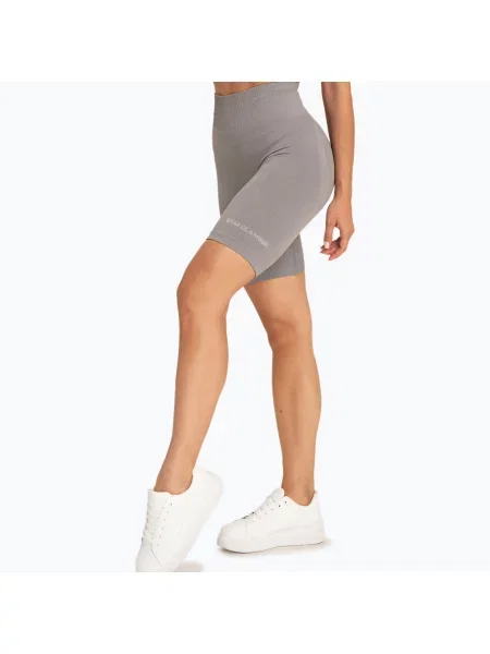 Cyklistické tréninkové šortky Gym Glamour Push Up ghost grey šedé