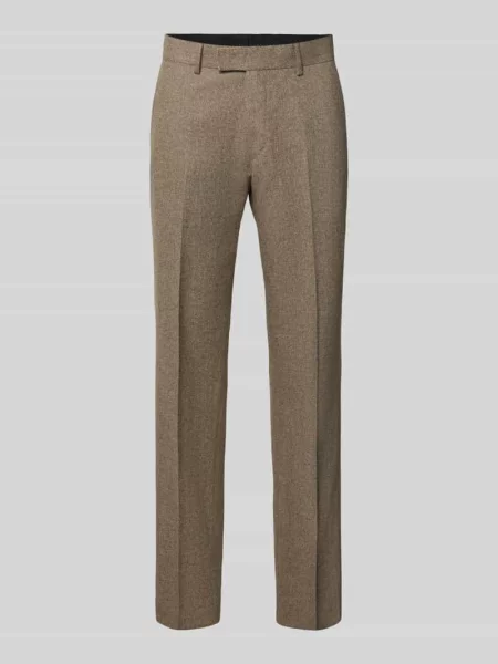 Spodnie o kroju slim fit z mieszanki wełny z domieszką bawełny model Tenuta' Tiger Of Sweden beżowe